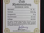 10 Euro 2008, Stift Klosterneuburg, Ag 0.925, 17,30g, etue a certifikát_