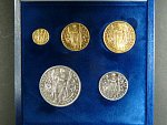 sada medailí 3x Au + 2x Ag Milénium sv. Václava 929 - 1929 (2017),  Au 0,986, Ag 0,999, náklad 100ks, číslované certifikáty č.25, společná etue, ražba Mincovna Kremnice