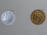 Au + Ag replika pražského groše k výročí 720.let pražského groše - ražba 2020, Au 999 + Ag 999, 12 g + 6.5 g, průměr 28 mm, náklad 30 ks, etue, certifikát č. 25