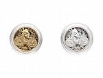 2017, Pražská mincovna, Zbyněk Fojtů, zlatá a stříbrná medaile Zlatá bula sicilská 805. výročí, Au 986, 3.49g, Ag 999, 4g, průměr 20mm, náklad 500 ks, etue, certifikát