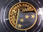 100 Euro 2005 EUROPA, Au 0,999, 155,5 g., náklad 99 ks., certifikát č.73 číslováno na hraně, etue
