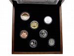 Proof sada 2017 v dřevěné etui + Ag žeton, číslované sady_