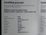 2 Dollars 2021 - Český lev, zlacený, náklad 3.000 ks, certifikát, etue