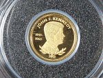 1500 Francs 2013 - J.F.Kennedy,  Au 0,999, 0,5g, průměr 11 mm