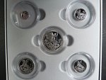 The Silver Sovereign Five Coin Set, 2019 proof, Ag 0.999, 69.87g, certifikát, etue
