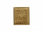 Zlatý žeton s vyobrazením 2 Pencové známky MAURITIUS POST OFFICE POSTAGE ke 100. výročí vydání 1864-1964, Au 900, 7.04 g., 24x21 mm