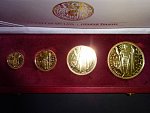 Jubilejní Svatováclavské dukáty 1 + 2+ 5 + 10 Dukát prvoražby z návrhů Otakara Španiela z r. 1923 varianta 