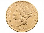 20 Dolar 1899, 33.436 g, 900/1000, hranky na reverzu mince