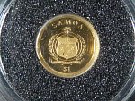 1 Dolar 2010 Mikuláš Koperník, Au 999/1000, 0,5g, průměr 11 mm