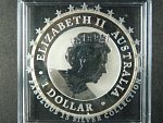 1 Dollars - 1 Oz (31,1g)  Ag - Kookaburra 2019, kvalita proof, Ag 0.999