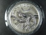 1 Dollars - 1 Oz Ag - Kangaroo 2003, kvalita proof, Ag 0.999, 31,1g, KM 798
