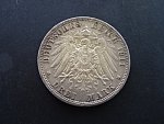 Anhalt, Friedrich II (1904-1918), 3 Mark 1911 A, J. 23, KM. 29