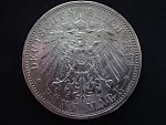 Prusko, Wilhelm II (1888-1918), 5 Mark 1893 A, J. 104, KM. 523
