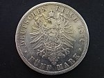 Prusko, Wilhelm I. (1861-1888), 5 Mark 1876 B, J. 97, KM. 503
