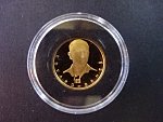 Au Medaile b.l. - Největší osobnosti českého národa - E.Beneš, Au 0,585, 19 mm, 2 g, kapsle