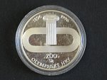200 Sk 1996, 100. výročí 1. novodobých OH, etue, certifikát, bezvadný stav