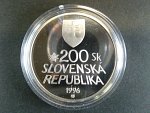 200 Sk 1996, 100. výročí ozubené železnice Štrba-Štrbské pleso, etue, certifikát
