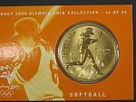 5 Dollars 2000, olympiáda Sydney 2000, No.16/28 SOFTBAL, orig. balení