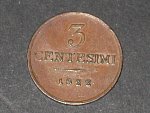 3 Centesimo 1822 V