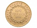 100 Frank 1910 A, 32.258g, 0.900 Au_