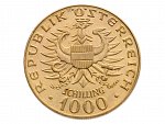 1000 Schilling, Babenberger 1976, 13,5g, 0.900 Au_