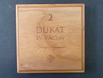 Jubilejní Svatováclavské dukáty, 2 dukát prvoražba návrhu Josefa Šejnosty z r. 1923, číslo 350, osvědčení o ryzosti z Puncovního úřadu, Au 986, 7g, průměr 25 mm, limit 300ks