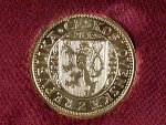 Jubilejní Svatováclavské dukáty, 2 Dukát prvoražba z návrhu Jana Čejky z r. 1923 sv. Václav na koni, Au 986, 6,98 g, náklad 300 ks, číslo 119