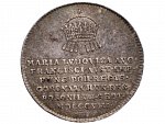 Ag žeton 1808 ke korunovaci Marie Ludoviky uherskou královnou v Bratislavě, průměr 20 mm, 2,18 g, patina, Früh. III.3.b_