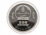 500 Tugriků 2008 - Sněžný můž, 0.925 Ag, 25g, náklad 2500ks, bez etue a certifikátu_