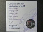 IV.Rakouská spolková střelba Brno 1892, Ag novoražba ČM 2024, Ag 31,1 g, etue, certufikát