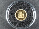 Tanzánie, 1500 Schillings 2013, Au 999/1000, 0,5g, průměr 11 mm, z cyklu nejmenší zlaté mince světa