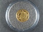 Velká Británie, 1/2 Crown 2014, Au 999/1000, 0,5g, průměr 11 mm, z cyklu nejmenší zlaté mince světa