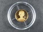 Libérie, 25 Dollars 2000, Au 999/1000, 0,73g, průměr 11 mm, z cyklu nejmenší zlaté mince světa