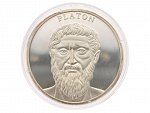 Medaile osobnosti - Platon, punc, 0.999 Ag, 19,79g_