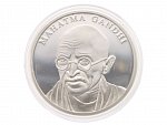 Medaile osobnosti - Mahatma Gandhi, punc, 0.999 Ag, 20,06g_