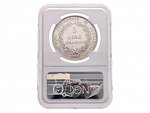 5 Lire 1848 M varianta - dlouhé konce ratolestí,  hvězda nad korunou blízko, NGC 61