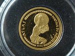1500 Franků 2007, Atlas nesoucí nebeskou klenbu, Au 0.999, 1 g, průměr 13,92 mm, z cyklu nejmenší zlaté mince světa