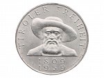 50 Schilling 1959 - 150. výročí osvobození Tyrol, Ag 0.900, 20.00g_
