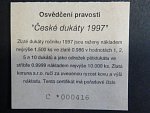 pamětní medaile Kde domov můj 1997, Ag 999, 14,80 g certifikát