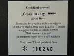 pamětní medaile Kde domov můj 1999, Ag 999, 14,85 g certifikát