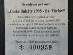 pamětní medaile Kde domov můj 1998, Ag 999, 14,85 g certifikát