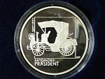 200 Kč 1997, 100. výročí prvního automobilu President (certifikát proof)