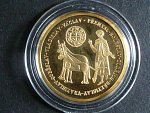 Au medaile Vymření Přemyslovců po meči 1306 - 2006, Au 585, 3,5 g, průměr 28 mm, náklad 200 ks, certifikát č. 61, etue