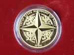 1999, pamětní medaile ke vstupu do NATO 1999 nečísl., Au 999,9, 7,78g, náklad 500ks, etue 