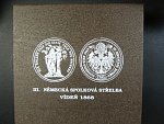 AE medaile střelby Vídeň 1868, Cu, 100 mm, 872 g, náklad 100 ks, ražba Česká mincovna 2024, etue, certifikát