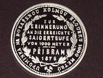 1 Zlatník 1875 Příbramský, odražek Ag, novoražba