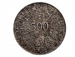 500 Schilling 1985 - 500. výročí svatořečení Leopolda III., patina_