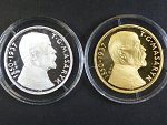 Au + Ag replika 20 Kč 1937, náklad 6 ks, certifikát, dřevěná etue