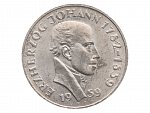 25 Schilling 1959 - 100. výročí úmrtí arcivévody Johanna, Ag 0.800, 13.00g_