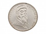 5 Marka 1968 G - 500. výročí úmrtí Johannes Gutenbergera, Ag 0.625, 11.20 g._